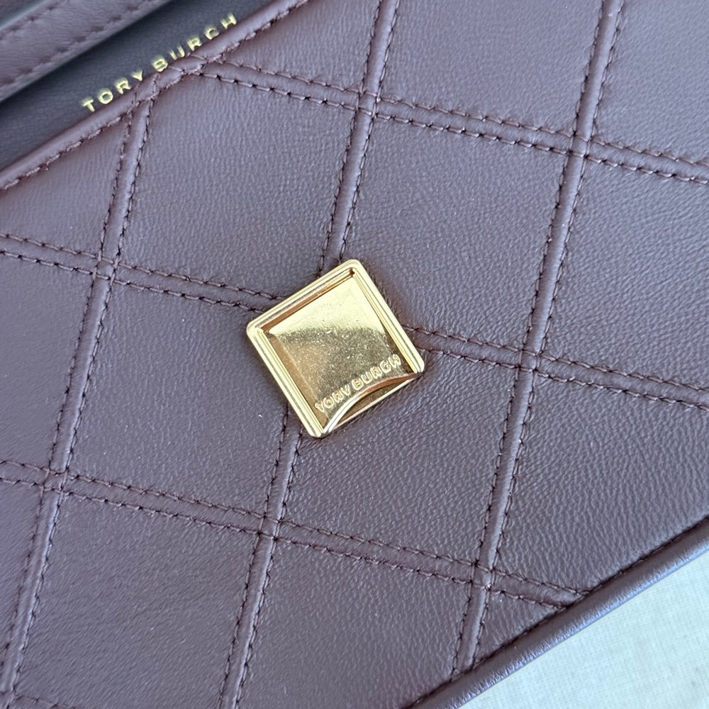 448! New TORY BURCHFLEMING SOFT CHAIN WALLET Color ALBAROSSA - Picture 7 of 12